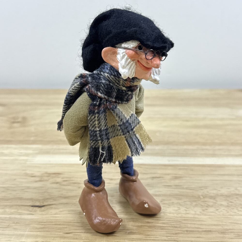 Vintage SIMPICH Elf “Dorf” Collectible Doll Figurine Holiday Decor 6”